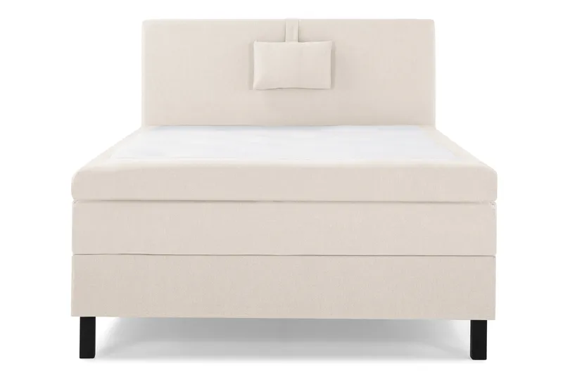 Sänkypaketti Lucky 120x200 Sileä Sängynpääty Beige - Lateksi Niskatyyny Pieni - Huonekalut - Sänky - Jenkkisängyt