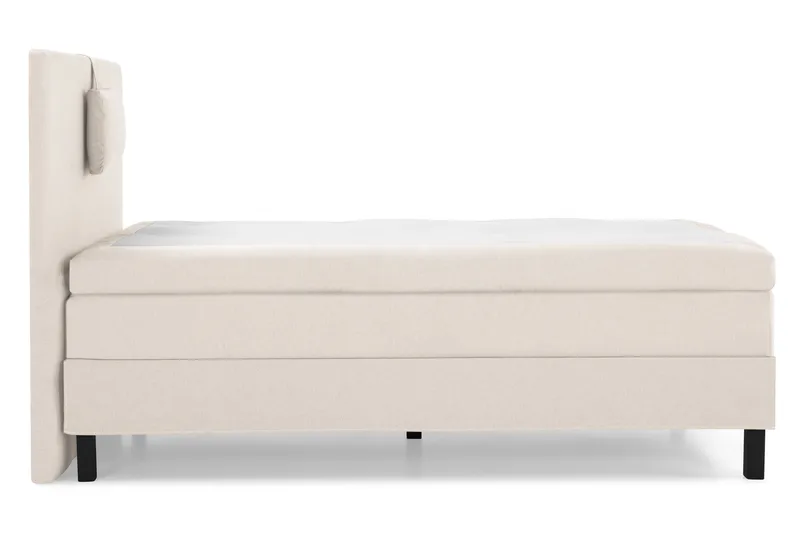 Sänkypaketti Lucky 120x200 Sileä Sängynpääty Beige - Memory Niskatyyny Pieni - Huonekalut - Sänky - Jenkkisängyt