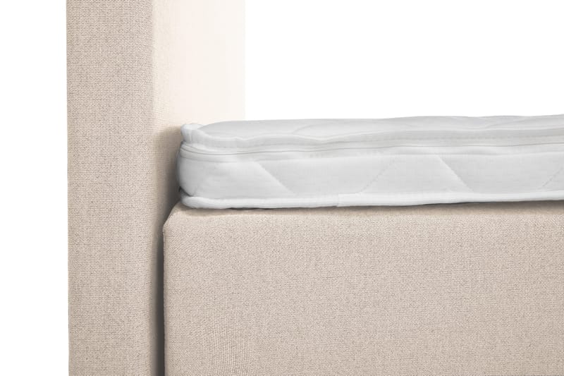Sänkypaketti Lucky 120x200 Sileä Sängynpääty Beige - Vaahto Niskatyyny Suuri - Huonekalut - Sänky - Yhden hengen sängyt