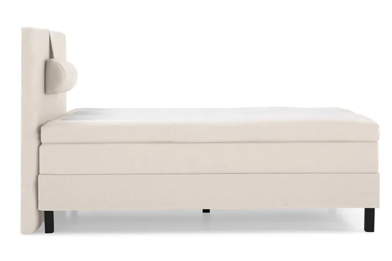Sänkypaketti Lucky 120x200 Sileä Sängynpääty Beige - Polyeetteri Niskatyyny Suuri - Huonekalut - Sänky - Yhden hengen sängyt