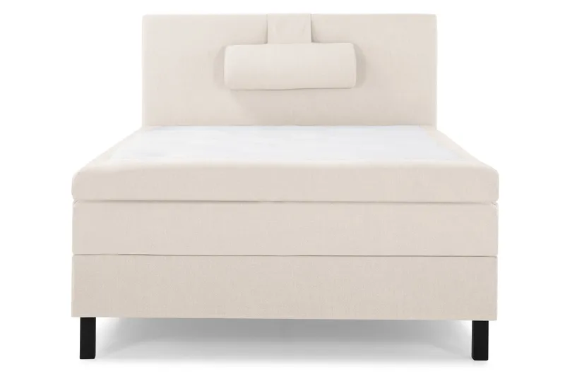 Sänkypaketti Lucky 120x200 Sileä Sängynpääty Beige - Polyeetteri Niskatyyny Suuri - Huonekalut - Sänky - Jenkkisängyt