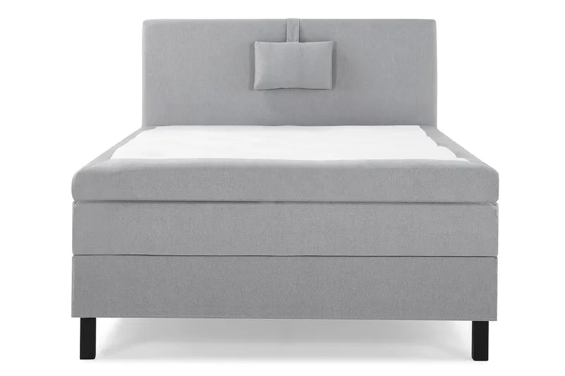 Sänkypaketti Lucky 120x200 Sileä Sängynpääty Keskiharmaa, Lateksi Niskatyyny Pieni