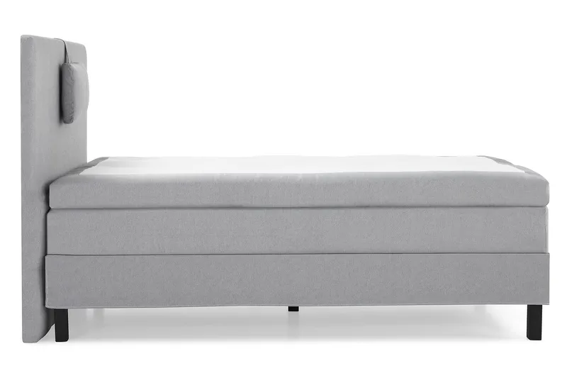 Sänkypaketti Lucky 120x200 Sileä Sängynpääty Keskiharmaa - Lateksi Niskatyyny Pieni - Huonekalut - Sänky - Jenkkisängyt