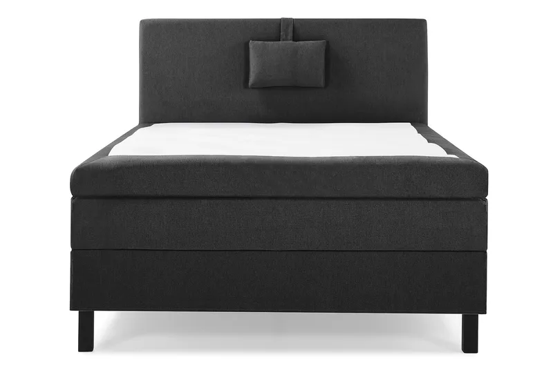 Sänkypaketti Lucky 120x200 Sileä Sängynpääty Musta/Harmaa, Lateksi Niskatyyny Pieni