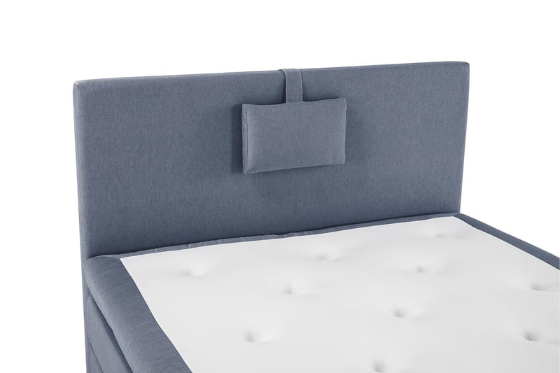 Sänkypaketti Lucky 120x200 Sileä Sängynpääty Tummansininen - Lateksi Niskatyyny Pieni - Huonekalut - Sänky - Jenkkisängyt