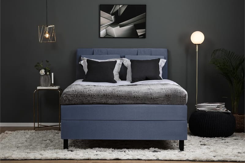 Sänkypaketti Lucky 120x200 Sileä Sängynpääty Tummansininen - Lateksi - Huonekalut - Sänky - Jenkkisängyt