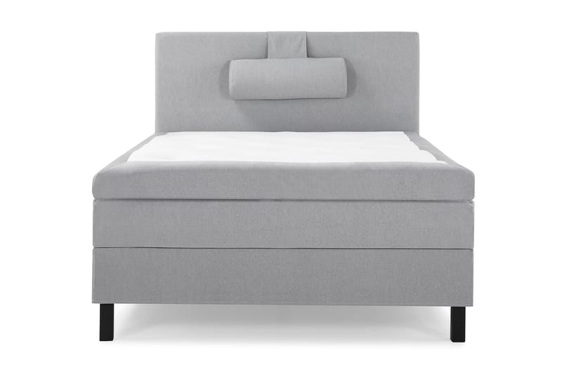 Sänkypaketti Lucky 120x200 Sileä Sängynpääty Vaaleanharmaa - Lateksi Niskatyyny Suuri - Huonekalut - Sänky - Jenkkisängyt