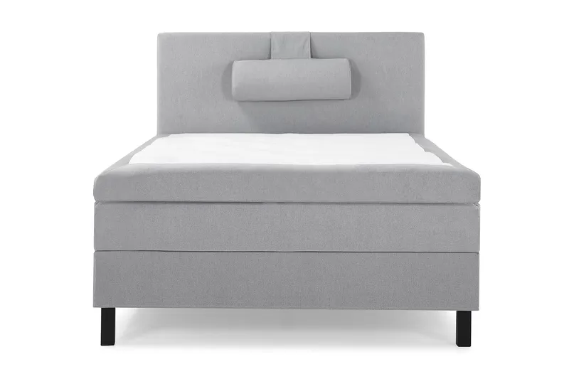 Sänkypaketti Lucky 120x200 Sileä Sängynpääty Vaaleanharmaa - Lateksi Niskatyyny Suuri - Huonekalut - Sänky - Jenkkisängyt