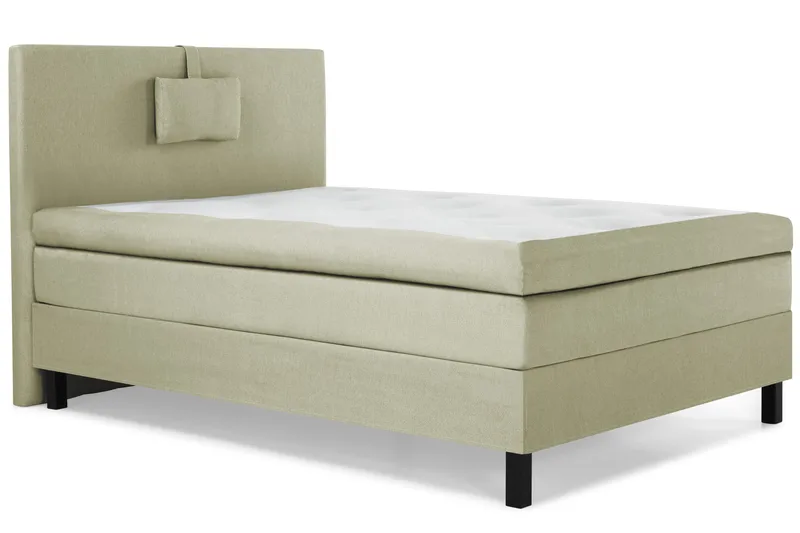 Sänkypaketti Lucky 120x200 Sileä Sängynpääty Vihreä - Polyeetteri Niskatyyny Pieni - Huonekalut - Sänky - Jenkkisängyt