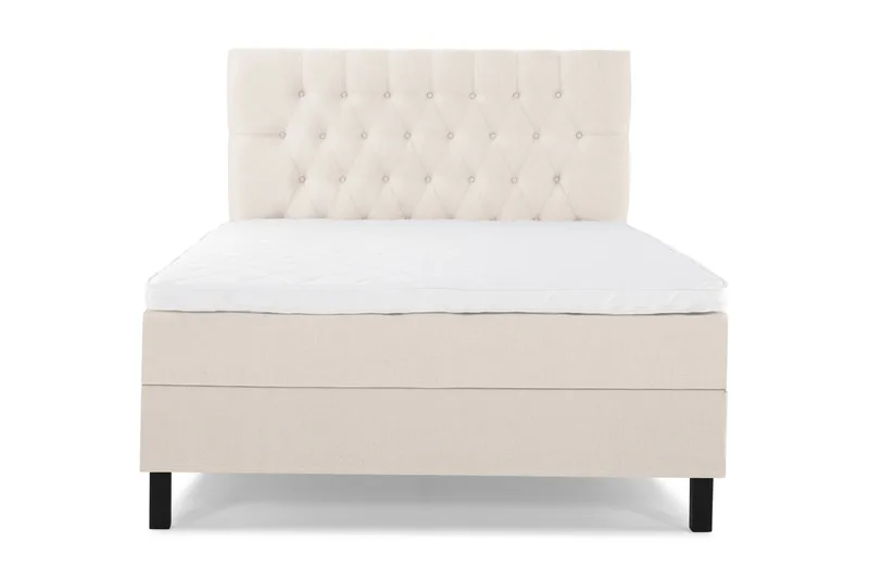 Sänkypaketti Lucky 140x200 Diamant Sängynpääty Beig - Vaahto - Huonekalut - Sänky - Jenkkisängyt