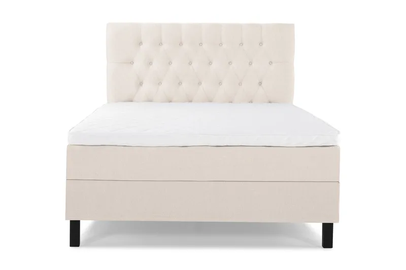 Sänkypaketti Lucky 140x200 Diamant Sängynpääty Beig - Vaahto - Huonekalut - Sänky - Jenkkisängyt