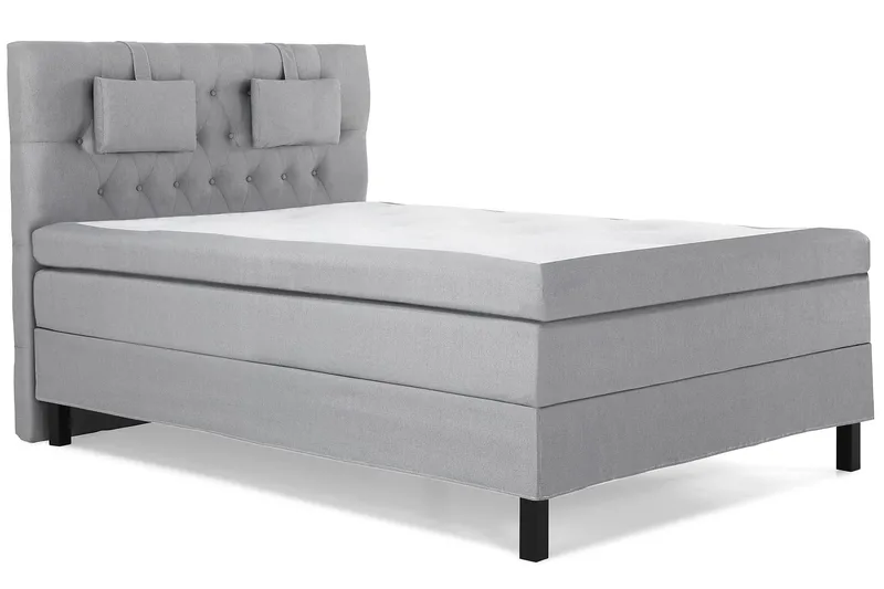 Sänkypaketti Lucky 140x200 Diamant Sängynpääty Keskiharmaa - Lateksi Niskatyyny Pieni - Huonekalut - Sänky - Jenkkisängyt