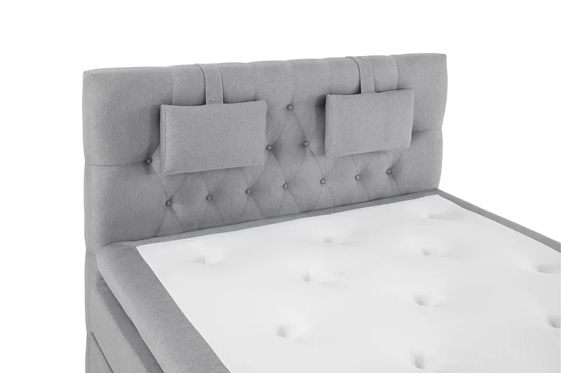 Sänkypaketti Lucky 140x200 Diamant Sängynpääty Keskiharmaa - Lateksi Niskatyyny Pieni - Huonekalut - Sänky - Jenkkisängyt