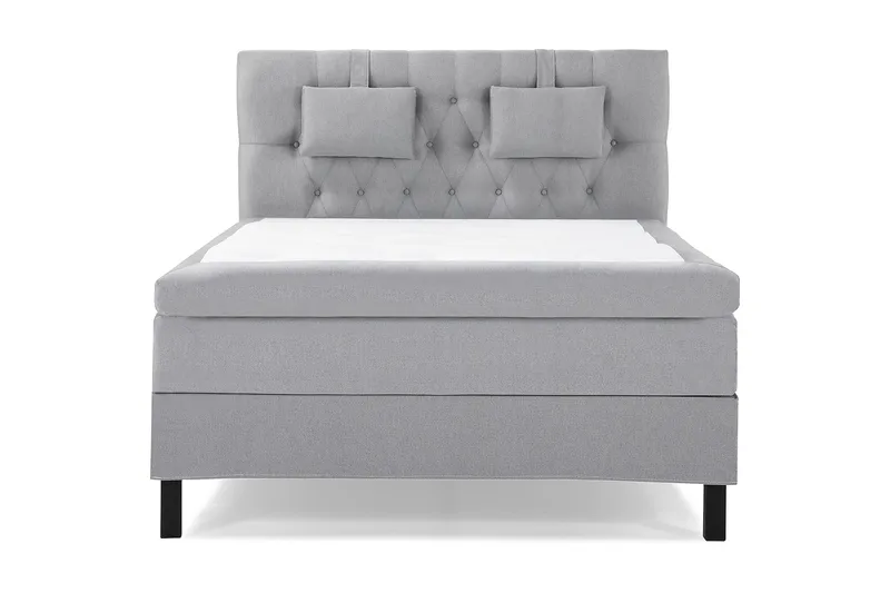 Sänkypaketti Lucky 140x200 Diamant Sängynpääty Keskiharmaa - Memory Niskatyyny Pieni - Huonekalut - Sänky - Jenkkisängyt