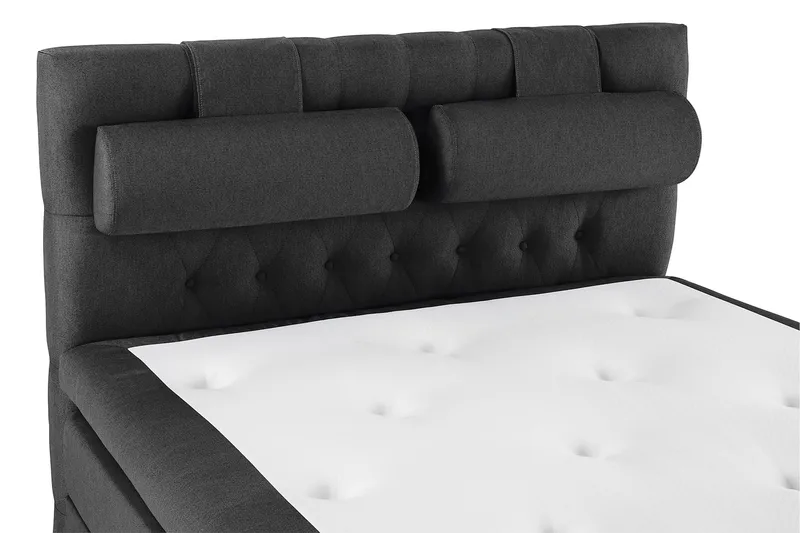 Sänkypaketti Lucky 140x200 Diamant Sängynpääty Musta/Harmaa - Memory Niskatyyny Suuri - Huonekalut - Sänky - Parisänky