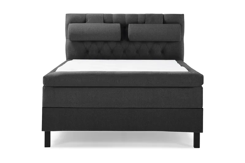 Sänkypaketti Lucky 140x200 Diamant Sängynpääty Musta/Harmaa - Memory Niskatyyny Suuri - Huonekalut - Sänky - Parisänky