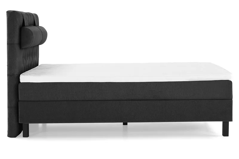 Sänkypaketti Lucky 140x200 Diamant Sängynpääty Musta/Harmaa - Vaahto Niskatyyny Suuri - Huonekalut - Sänky - Jenkkisängyt