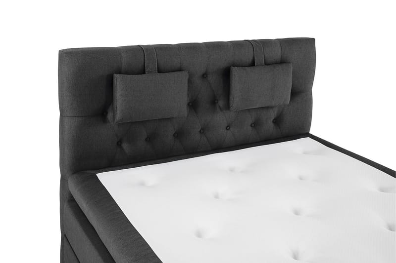 Sänkypaketti Lucky 140x200 Diamant Sängynpääty Musta/Harmaa - Polyeetteri Niskatyyny Pieni - Huonekalut - Sänky - Jenkkisängyt