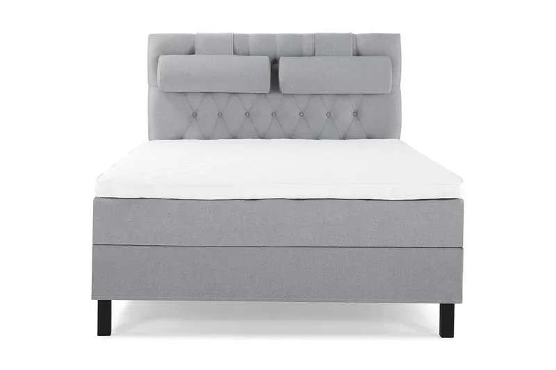 Sänkypaketti Lucky 140x200 Diamant Sängynpääty Vaaleanharm - Vaahto Niskatyyny Suuri - Huonekalut - Sänky - Jenkkisängyt