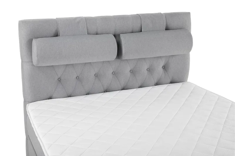 Sänkypaketti Lucky 140x200 Diamant Sängynpääty Vaaleanharm - Vaahto Niskatyyny Suuri - Huonekalut - Sänky - Jenkkisängyt