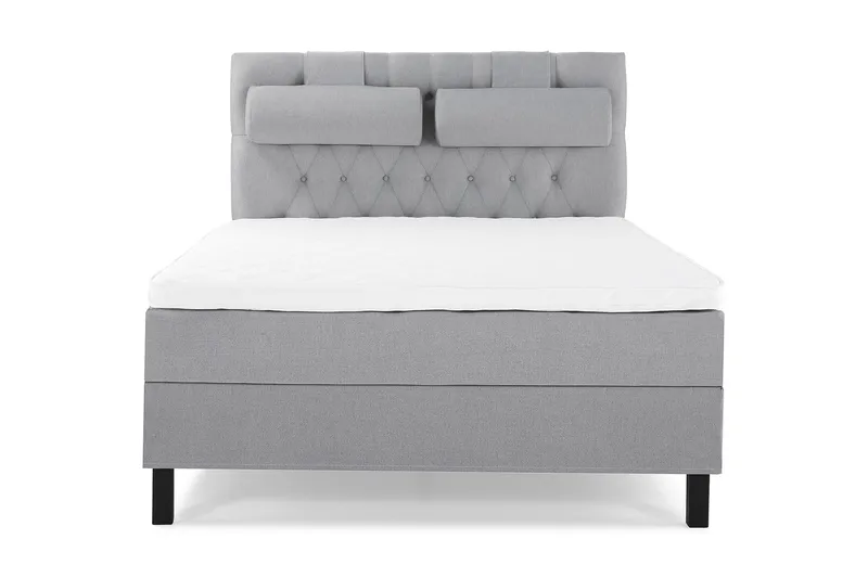 Sänkypaketti Lucky 140x200 Diamant Sängynpääty Vaaleanharm - Vaahto Niskatyyny Suuri - Huonekalut - Sänky - Jenkkisängyt