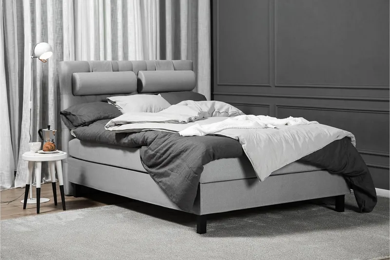 Sänkypaketti Lucky 140x200 Diamant Sängynpääty V.harmaa - Lateksi - Huonekalut - Sänky - Jenkkisängyt