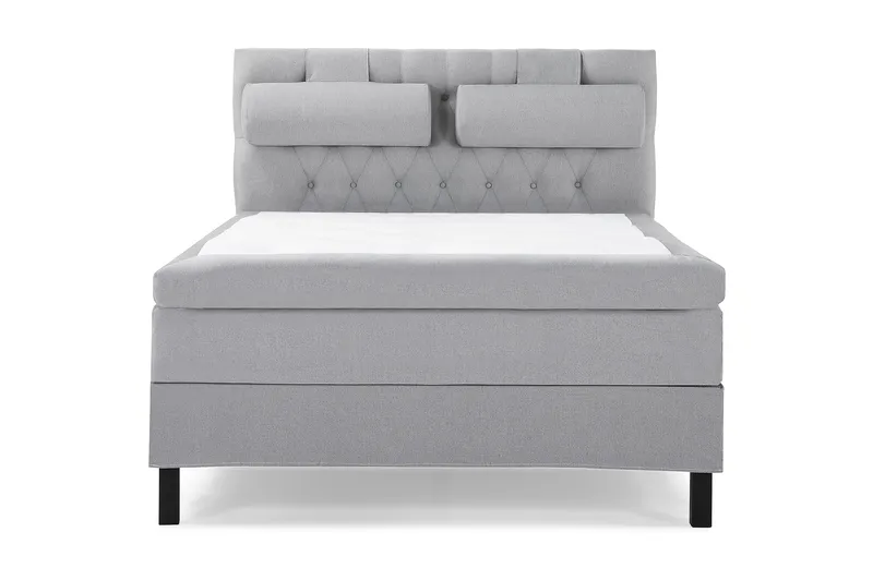 Sänkypaketti Lucky 140x200 Diamant Sängynpääty V.harmaa - Polyeetteri Niskatyyny Suuri - Huonekalut - Sänky - Jenkkisängyt