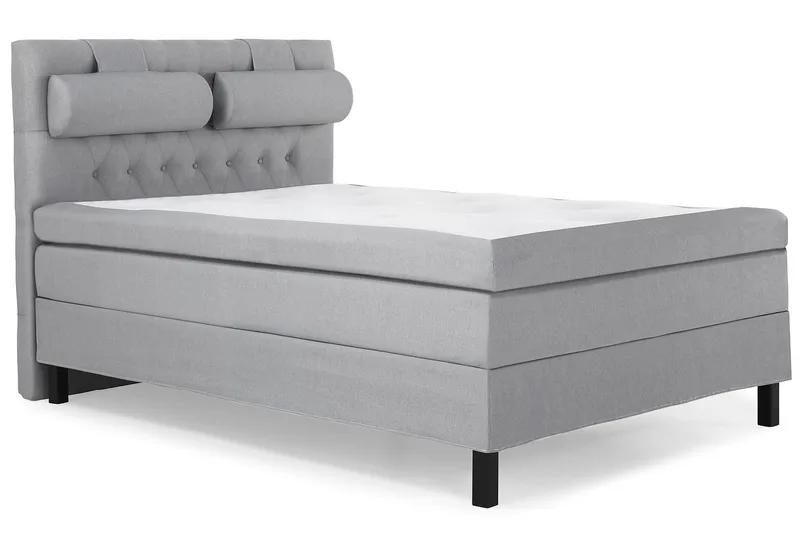 Sänkypaketti Lucky 140x200 Diamant Sängynpääty V.harmaa - Polyeetteri Niskatyyny Suuri - Huonekalut - Sänky - Jenkkisängyt