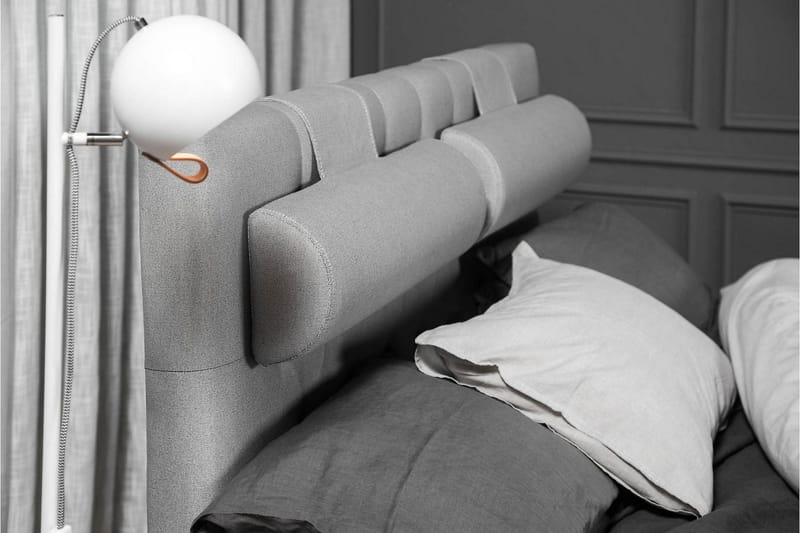 Sänkypaketti Lucky 140x200 Diamant Sängynpääty V.harmaa - Polyeetteri Niskatyyny Suuri - Huonekalut - Sänky - Jenkkisängyt