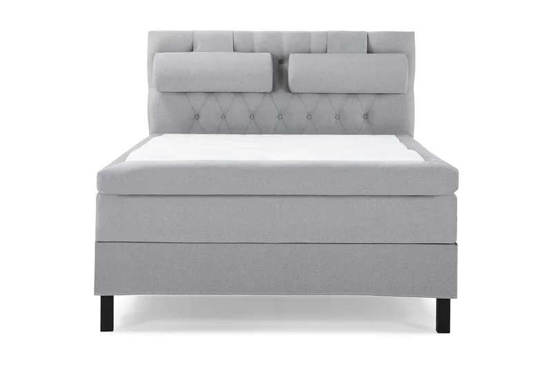 Sänkypaketti Lucky 140x200 Diamant Sängynpääty V.harmaa - Polyeetteri Niskatyyny Suuri - Huonekalut - Sänky - Jenkkisängyt