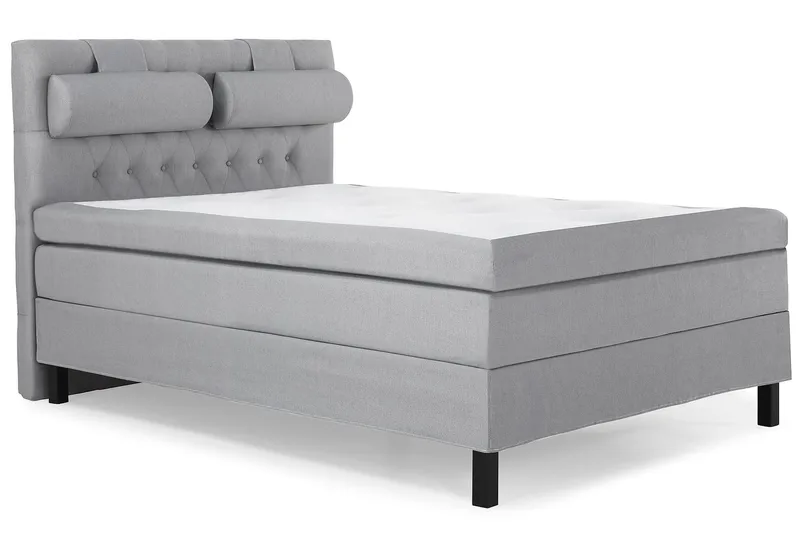 Sänkypaketti Lucky 140x200 Diamant Sängynpääty V.harmaa - Polyeetteri Niskatyyny Suuri - Huonekalut - Sänky - Jenkkisängyt