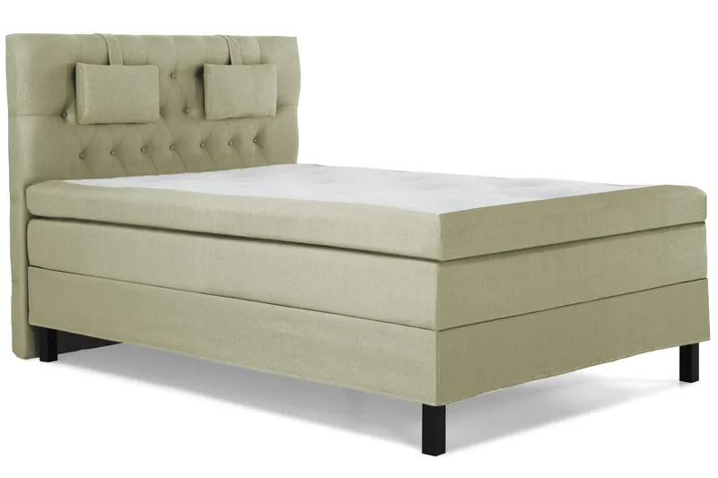 Sänkypaketti Lucky 140x200 Diamant Sängynpääty Vihreä - Polyeetteri Niskatyyny Pieni - Huonekalut - Sänky - Jenkkisängyt