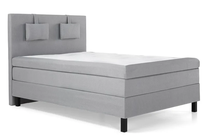 Sänkypaketti Lucky 140x200 Sileä Sängynpääty Keskiharmaa - Memory Niskatyyny Pieni - Huonekalut - Sänky - Jenkkisängyt