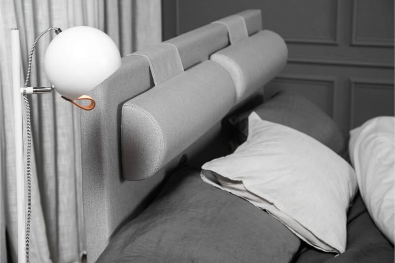 Sänkypaketti Lucky 140x200 Sileä Sängynpääty Keskiharmaa - Memory Niskatyyny Pieni - Huonekalut - Sänky - Jenkkisängyt