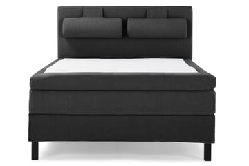 Sänkypaketti Lucky 140x200 Sileä Sängynpääty Musta/Harmaa