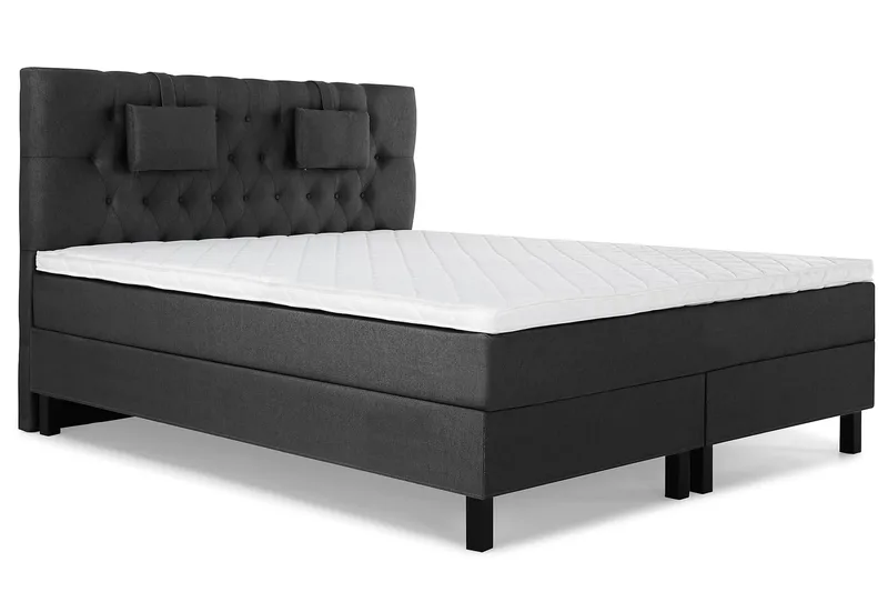 Sänkypaketti Lucky 160x200 Diamant Sängynpääty Musta - Vaahto Niskatyyny Pieni - Huonekalut - Sänky - Jenkkisängyt