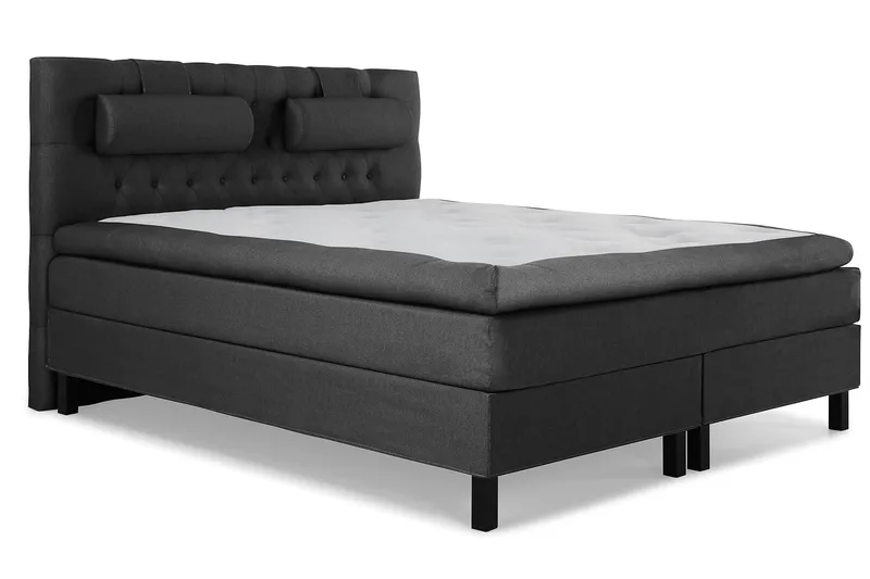 Sänkypaketti Lucky 160x200 Diamant Sängynpääty Musta - Polyeetteri Niskatyyny Suuri - Huonekalut - Sänky - Parisänky