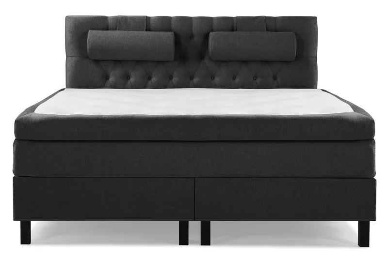 Sänkypaketti Lucky 160x200 Diamant Sängynpääty Musta - Polyeetteri Niskatyyny Suuri - Huonekalut - Sänky - Jenkkisängyt