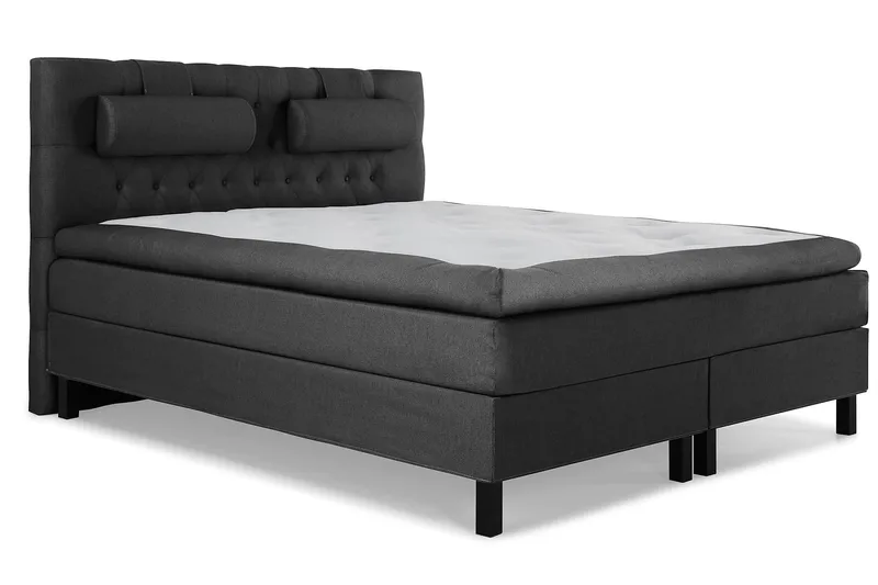 Sänkypaketti Lucky 160x200 Diamant Sängynpääty Musta - Polyeetteri Niskatyyny Suuri - Huonekalut - Sänky - Jenkkisängyt