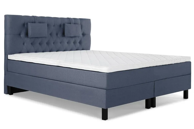 Sänkypaketti Lucky 160x200 Diamant Sängynpääty Tummansinine - Vaahto Niskatyyny Pieni - Huonekalut - Sänky - Jenkkisängyt