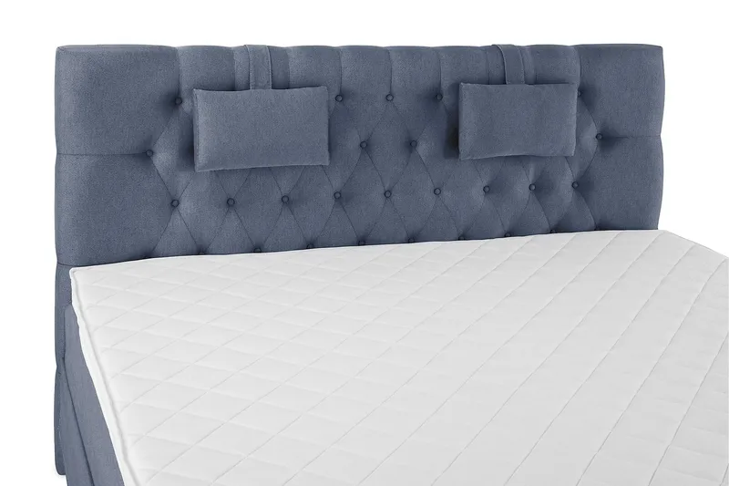 Sänkypaketti Lucky 160x200 Diamant Sängynpääty Tummansinine - Vaahto Niskatyyny Pieni - Huonekalut - Sänky - Jenkkisängyt