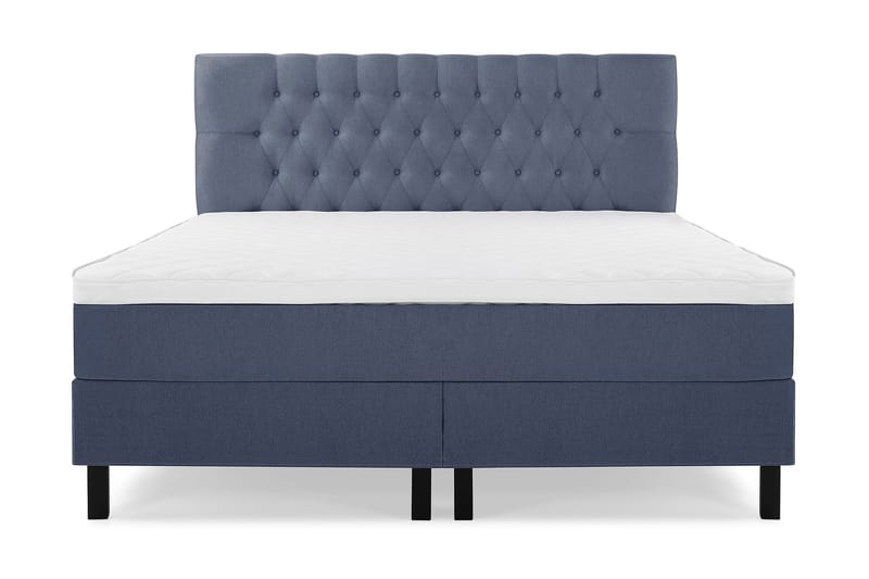 Sänkypaketti Lucky 160x200 Diamant Sängynpääty Tummansinine - Vaahto - Huonekalut - Sänky - Jenkkisängyt