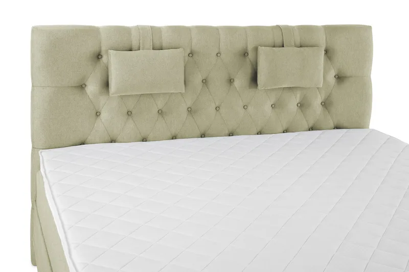 Sänkypaketti Lucky 160x200 Diamant Sängynpääty Vihreä - Vaahto Niskatyyny Pieni - Huonekalut - Sänky - Jenkkisängyt