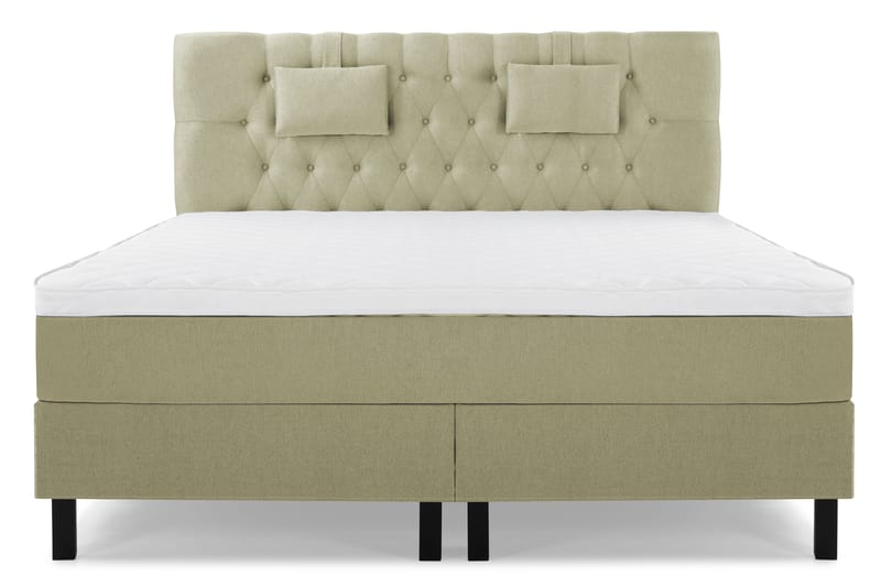 Sänkypaketti Lucky 160x200 Diamant Sängynpääty Vihreä - Vaahto Niskatyyny Pieni - Huonekalut - Sänky - Jenkkisängyt