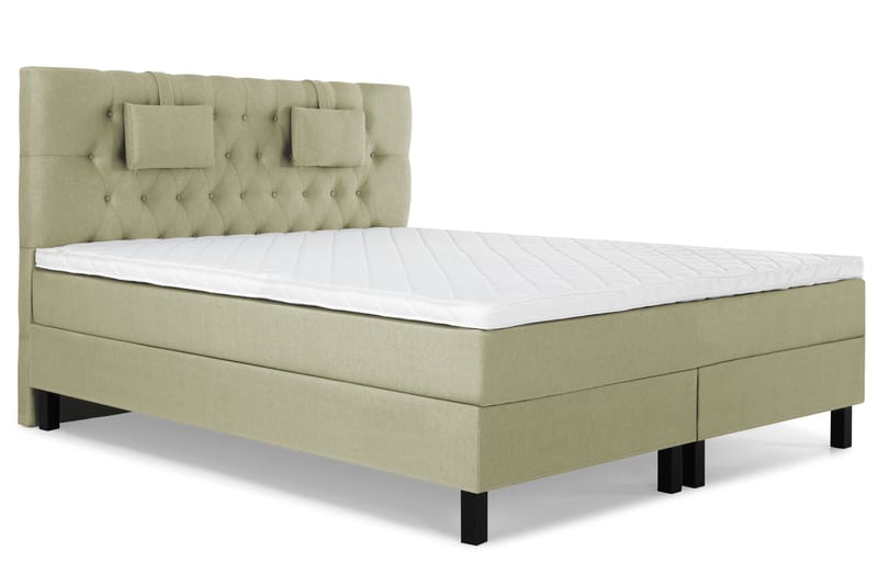 Sänkypaketti Lucky 160x200 Diamant Sängynpääty Vihreä - Vaahto Niskatyyny Pieni - Huonekalut - Sänky - Jenkkisängyt