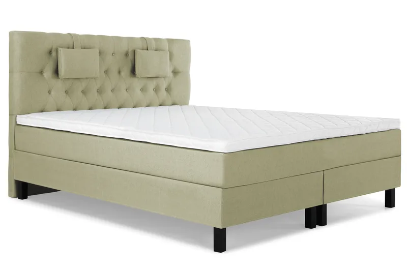 Sänkypaketti Lucky 160x200 Diamant Sängynpääty Vihreä - Vaahto Niskatyyny Pieni - Huonekalut - Sänky - Jenkkisängyt