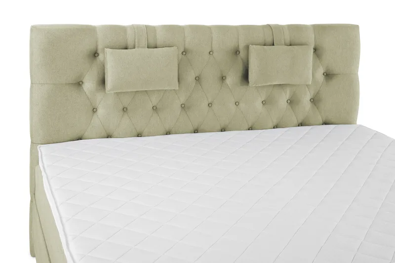 Sänkypaketti Lucky 160x200 Diamant Sängynpääty Vihreä - Vaahto Niskatyyny Pieni - Huonekalut - Sänky - Jenkkisängyt