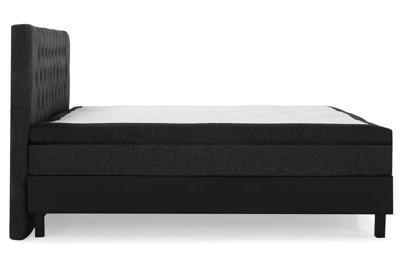 Sänkypaketti Lucky 160x200 Diamant Pääty Musta/Harmaa/PU - Memory - Huonekalut - Sänky - Jenkkisängyt