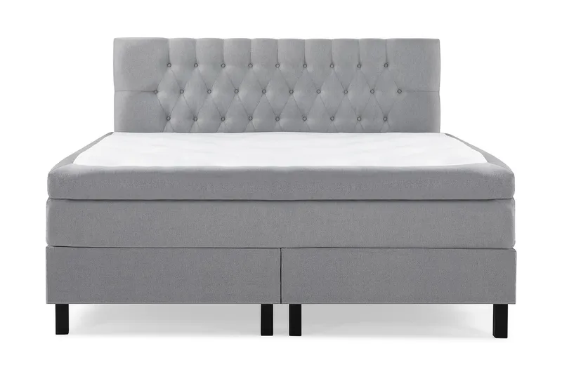 Sänkypaketti Lucky 160x200 Diamant Pääty Vaaleanharmaa - Memory - Huonekalut - Sänky - Jenkkisängyt