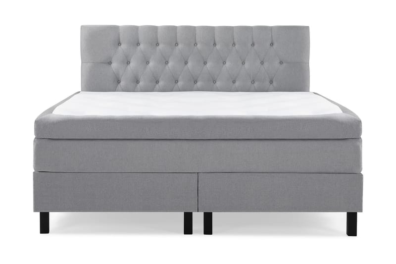 Sänkypaketti Lucky 160x200 Diamant Pääty Vaaleanharmaa - Polyeetteri - Huonekalut - Sänky - Jenkkisängyt